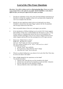 LORD OF THE FLIES essay questions