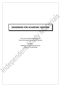 grammar for academic writing ism