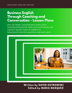 Business English Lesson Plans: Coaching & Conversation