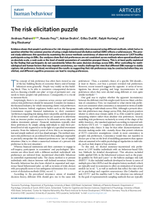 The risk elicitation puzzle