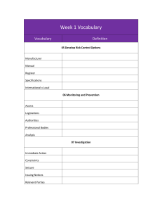 Vocabulary List-Week 1