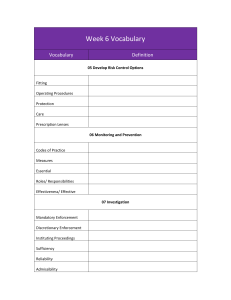 Vocabulary List-Week 6