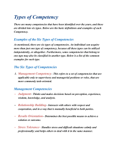 Types of competency mapping