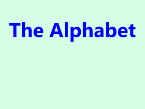 The Alphabet (1)
