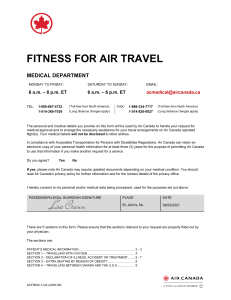 Fitness For Air Travel Forms