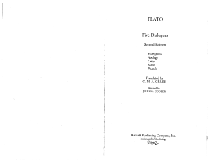 Plato's Five Dialogues: Second Edition