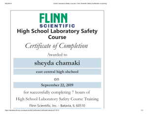 2. Online Laboratory Safety Courses   Flinn Scientific Safety Certification eLearning