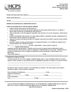 Lab Safety Contract 2021 Spanish