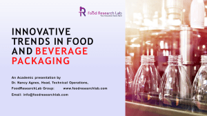 Innovative Trends in Food and Beverage Packaging