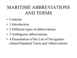 Maritime abbreviations