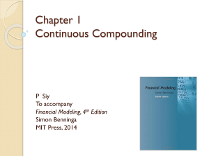 Chapter 1 Continuous Compounding Siy
