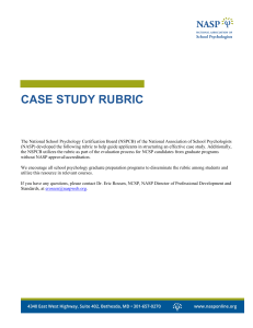 NASP Case Study Rubric
