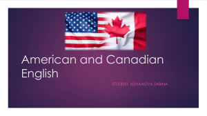 American and Canadian English