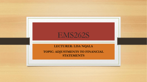 ADDITIONAL NOTES Year end adjustment to financial statement 