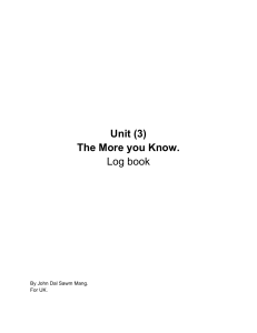 Unit (3) Log book