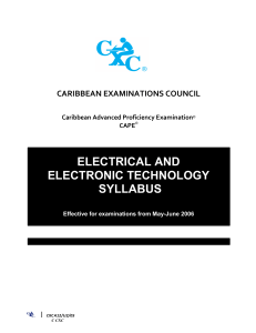 ELECTRICAL AND electronic technology SYLLABUS