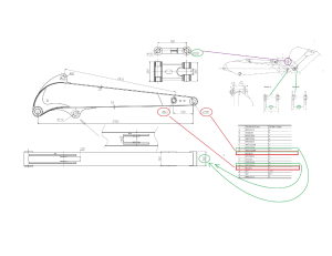 ZX200 Excavator Component Technical Drawing