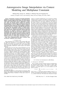 Autoregressive image interpolation via context modeling and multiplanar constraint