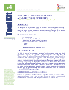 ToolKit4 Fundamentals of Corrosion and Their Application to Coil Coated Metal