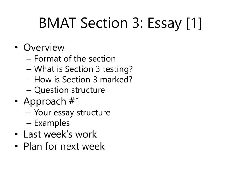 bmat section 3 essay examples