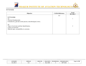 Aviation Corrosion: Fundamentals & Identification