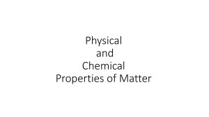 Physical & Chemical properties