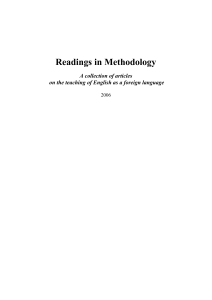 Readings in Methodology (2006) Current trends in teaching secondlangua