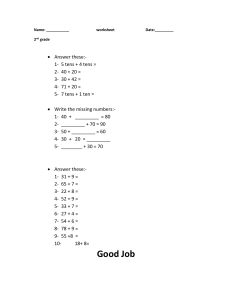 math worksheet unit 3 addition