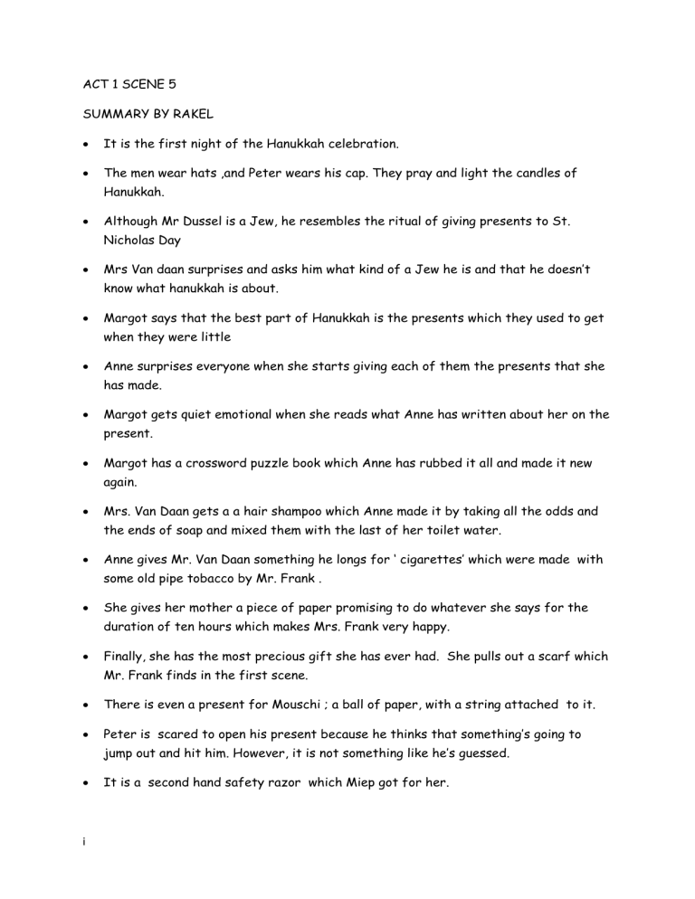 ACT 1 SCENE 5 Summary