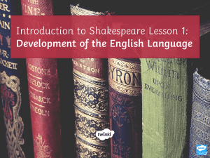 Development of the English Language PowerPoint