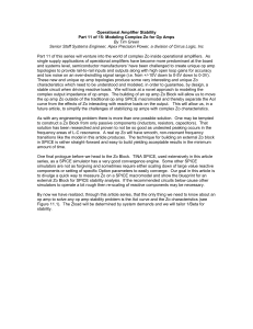 Op Amp Stability: Modeling Complex Output Impedance (Zo)