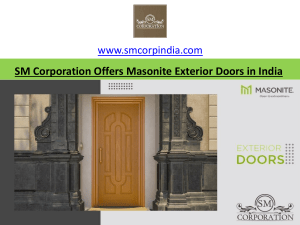 SM Corporation Offers Masonite Exterior Doors in India