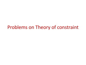 Theory of Constriants example problems