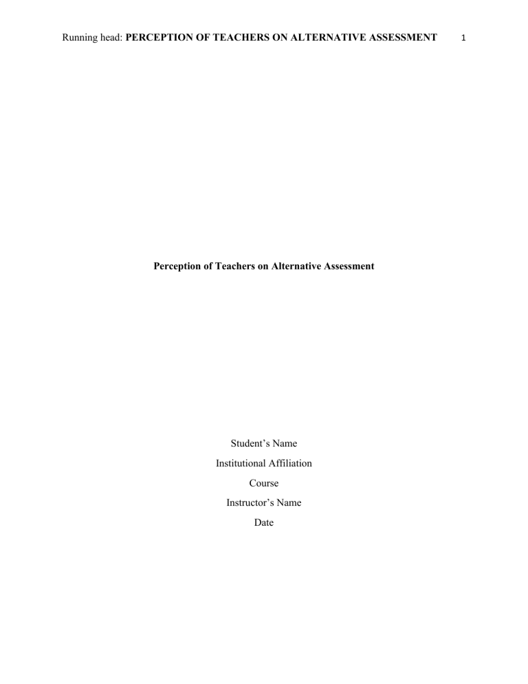 develop a research proposal on perception of teachers