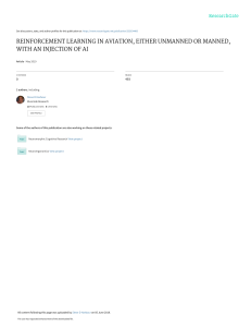 REINFORCEMENTLEARNINGINAVIATIONEITHERUNMANNEDORMANNEDWITHANINJECTIONOFAI