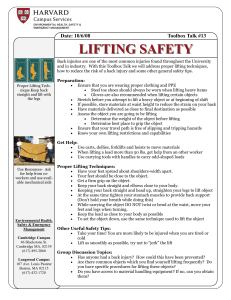 toolbox talk lifting safety