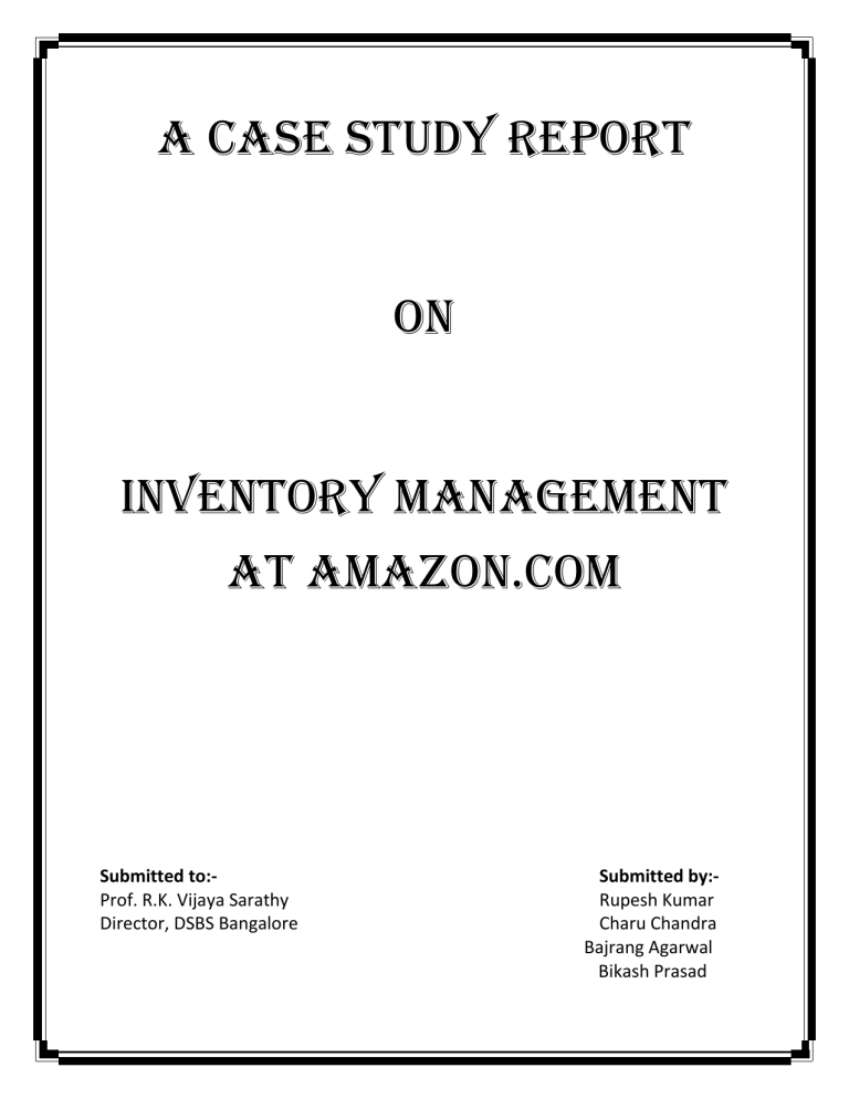 amazon inventory management case study pdf