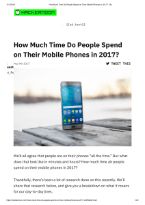 How Much Time Do People Spend on Their Mobile Phones in 2017  - By