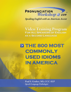 The 800 Most Commonly Used Idioms in America