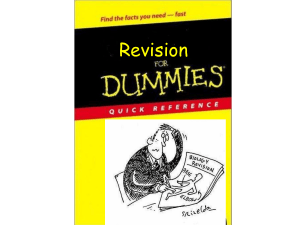 Revision For Dummies