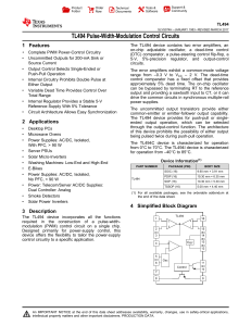 TL494 PWM Control Circuit Datasheet | TI