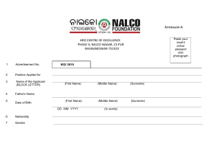 Application-Form Annexure-A NALCO-Foundation