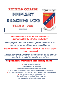 REDFIELD Term Three Reading Log