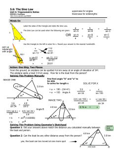 Sine Law Worksheet: Trigonometry & Ambiguous Case