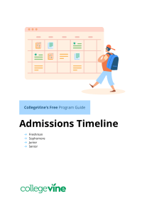 College Admissions Timeline Program Guide