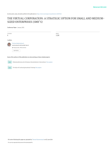 Virtual Corporation A Strategic Option for Small and Medium-Sized Enterprises