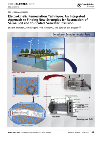 Electrokinetic Remediation Technique: An Integrated Approach to Finding New Strategies for Restoration of Saline Soil and to Control Seawater Intrusion