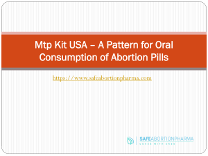 Mtp Kit USA – A Pattern for Oral Consumption of Abortion Pills
