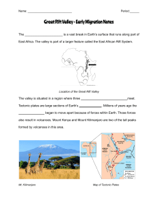 Great Rift Valley Notes