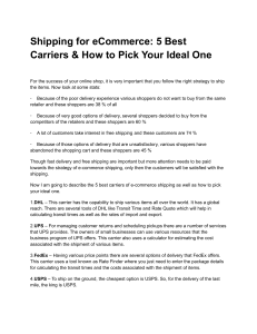 Shipping for eCommerce  5 Best Carriers & How to Pick Your Ideal One